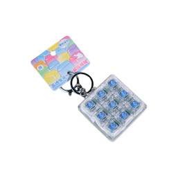 High-Transparency Glow Stress-Relief Nine-Grid Key Clip - Blue